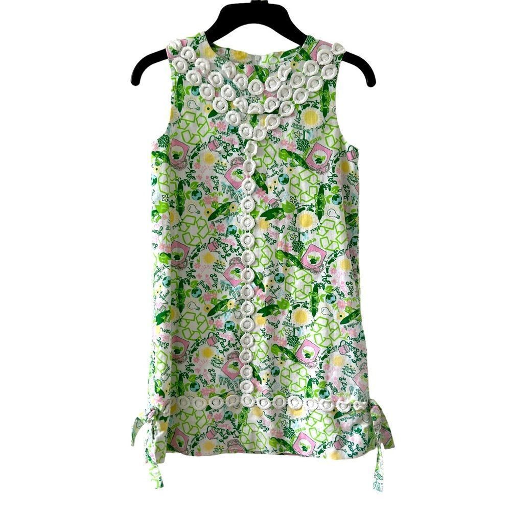 Vintage Lilly Pulitzer Queen of Green Shift Dress